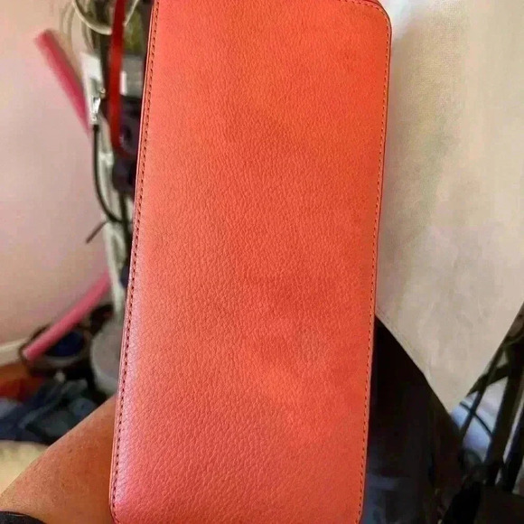 Michael Kors BEDFORD ITEM JET SET ZIP POCKET TOTE Coral & Tan - Picture 6 of 10